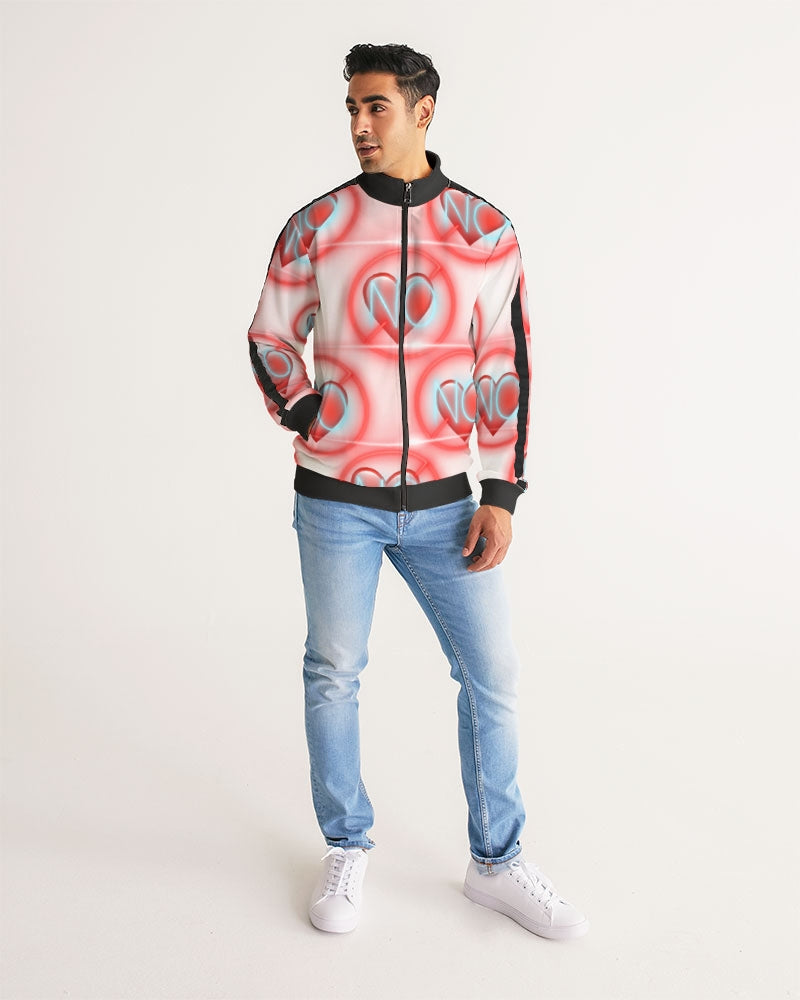 No love 2 Men's Stripe-Sleeve Track Jacket