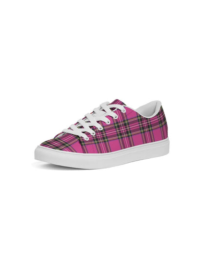 Pink Plaid Women's Faux-Leather Sneaker