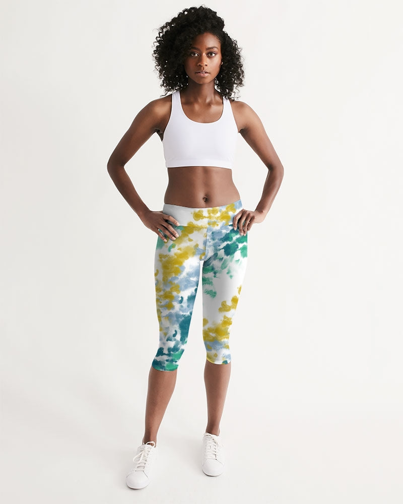Watercolor Women's Mid-Rise Capri