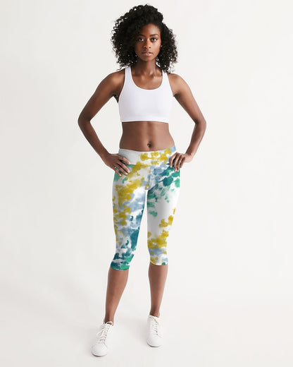 Watercolor Women's Mid-Rise Capri