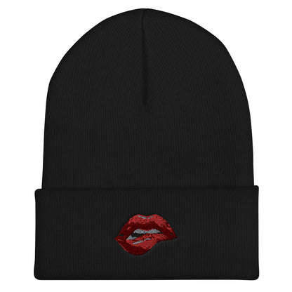 Lips Cuffed Beanie