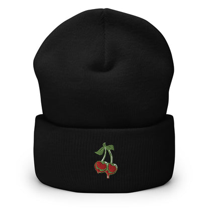 Cherries Cuffed Beanie