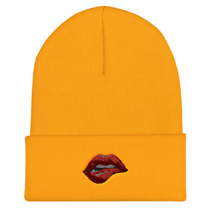 Lips Cuffed Beanie