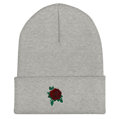 Rose Cuffed Beanie