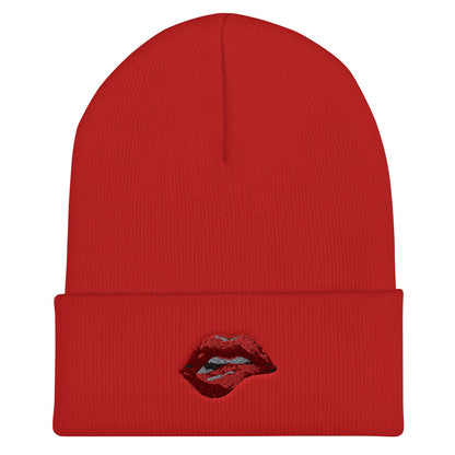 Lips Cuffed Beanie