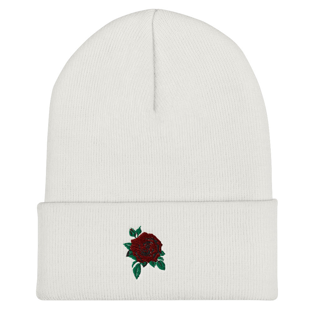 Rose Cuffed Beanie