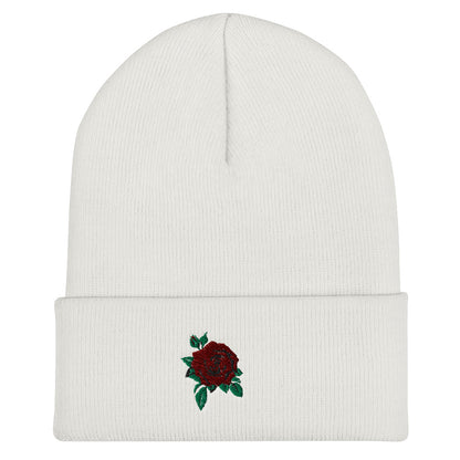 Rose Cuffed Beanie