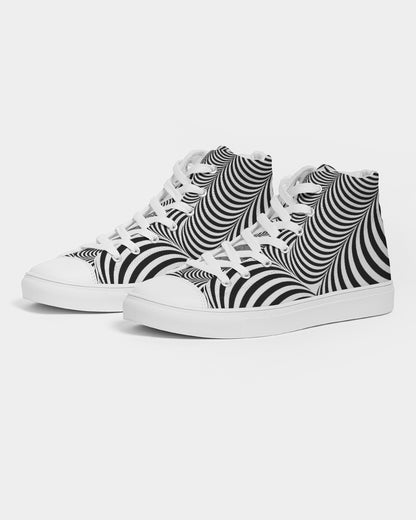 Optical illusion Women's Hightop Canvas Shoe
