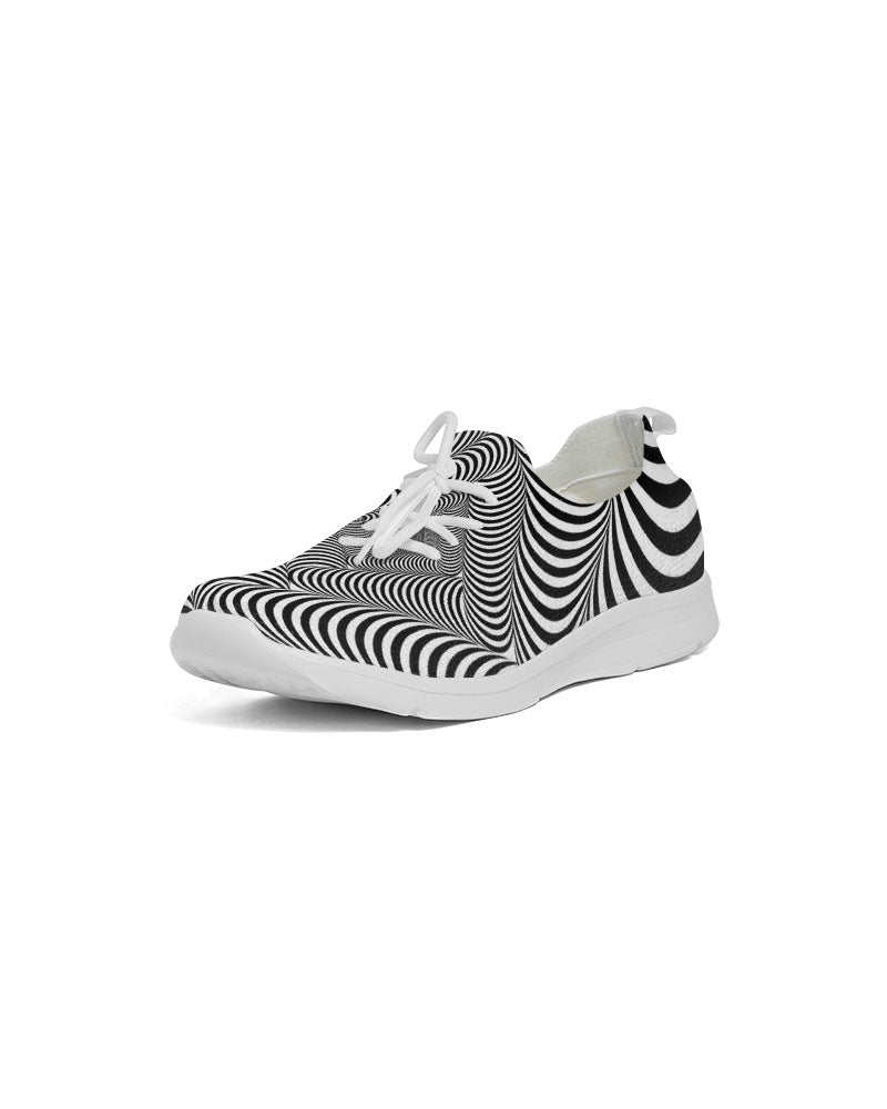 Optical illusion Women's Lace Up Flyknit Shoe