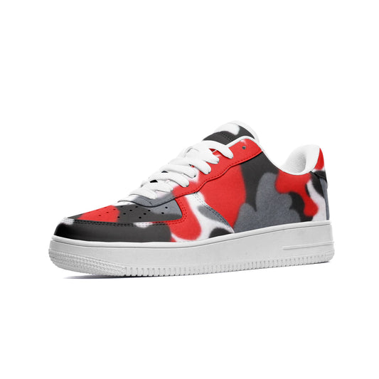 Red Camo Unisex Low Top Sneakers