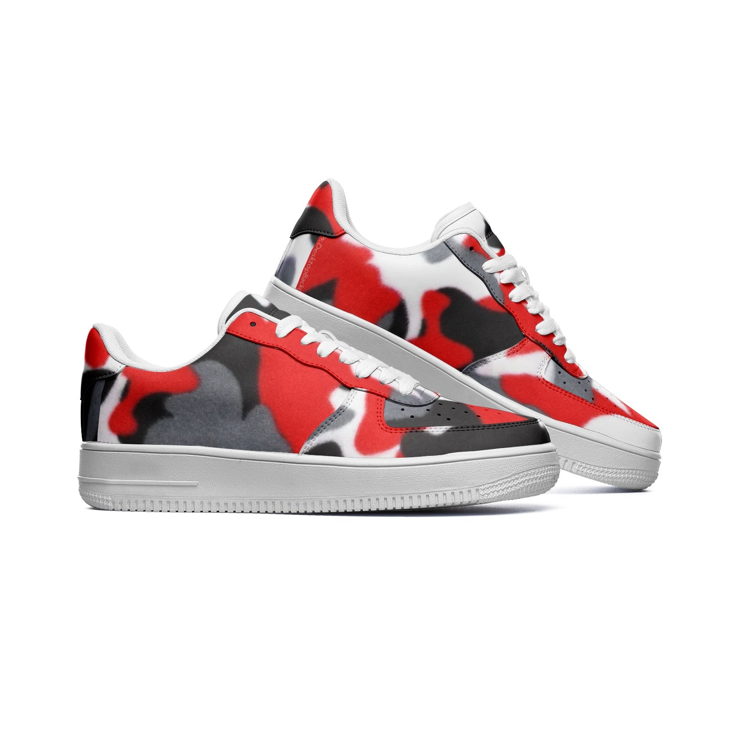 Red Camo Unisex Low Top Sneakers