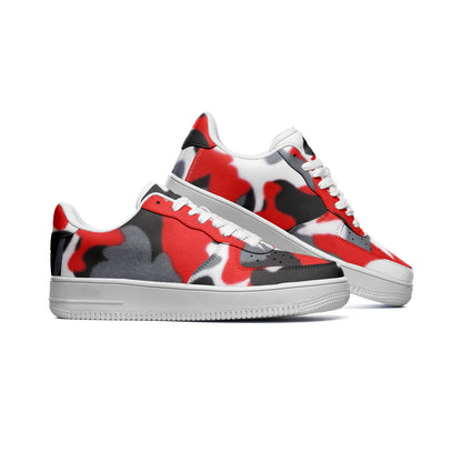 Red Camo Unisex Low Top Sneakers