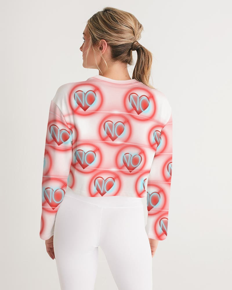 No love 2 Women's Cropped Sweatshirt
