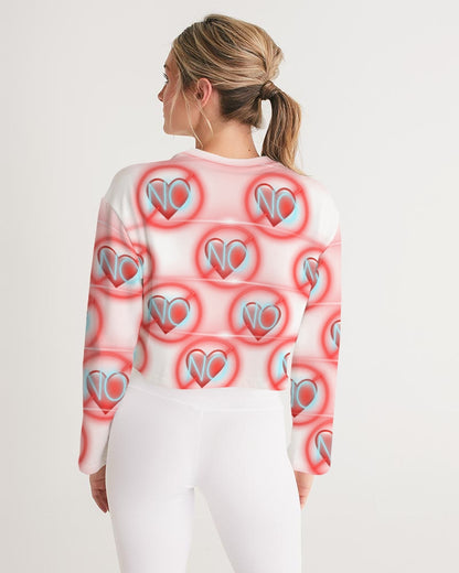 No love 2 Women's Cropped Sweatshirt