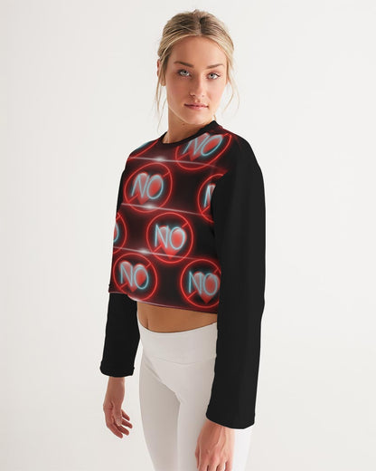 No love 3 Women's Cropped Sweatshirt