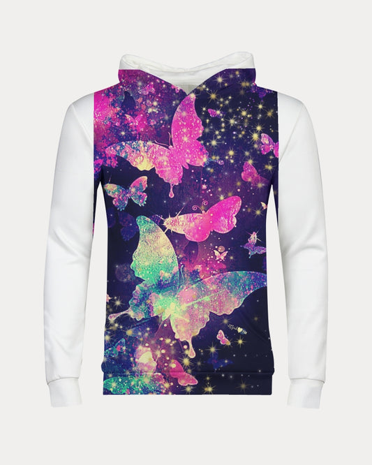 Neon butterfly kids Kids Hoodie