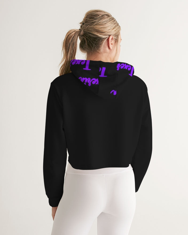 Texeria Monogram purple Women's Cropped Hoodie