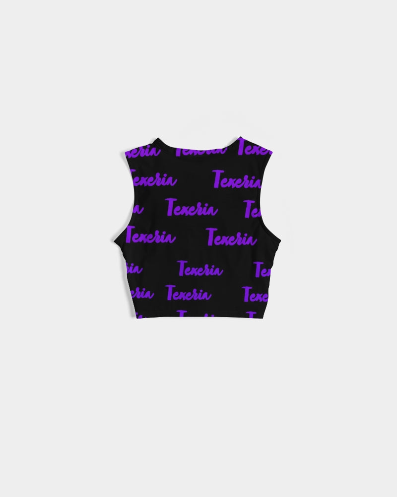 Texeria Monogram purple Women's Twist-Front Tank