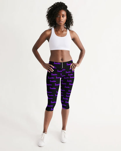 Texeria Monogram purple Women's Mid-Rise Capri