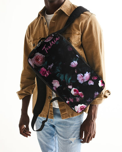 Dark Floral Slim Tech Backpack