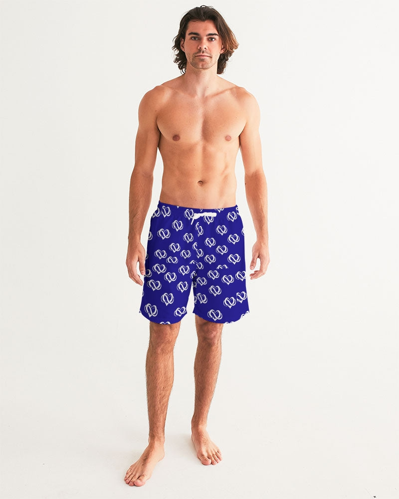 Poly Love Blue Men's Swim Trunk