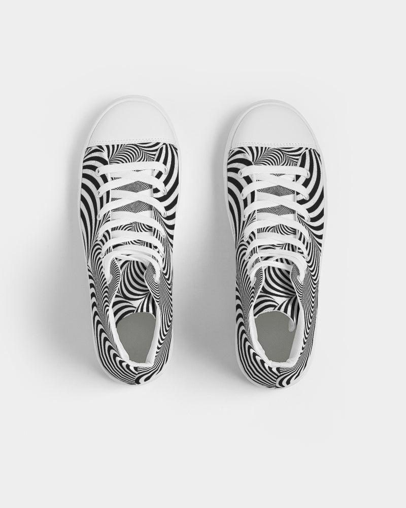 Optical illusion Women's Hightop Canvas Shoe