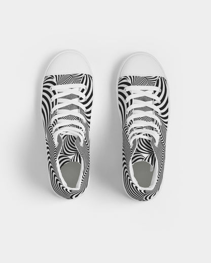 Optical illusion Women's Hightop Canvas Shoe