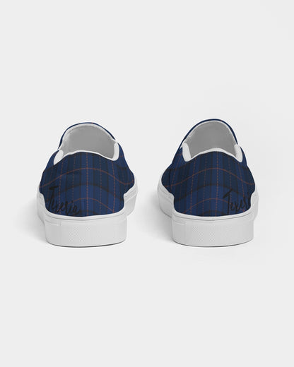 Blue Plaid Women's Slip-On Canvas Shoe
