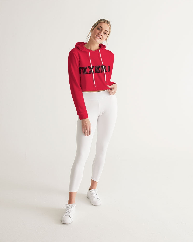 Candy Apple Red Women's Cropped Hoodie