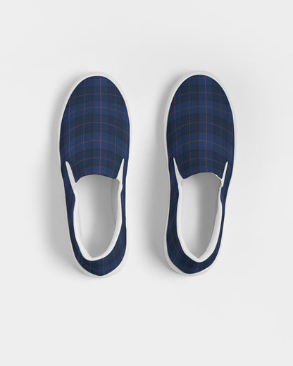 Blue Plaid Men's Slip-On Canvas Shoe