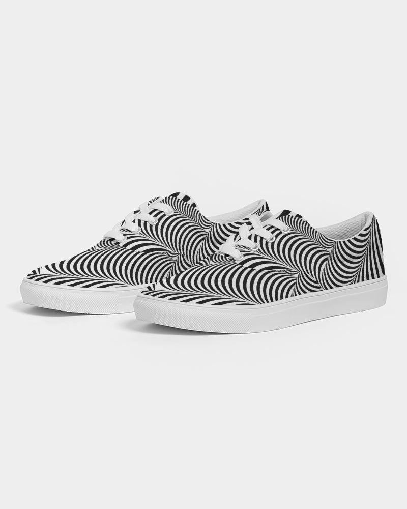 Optical illusion Women's Lace Up Canvas Shoe