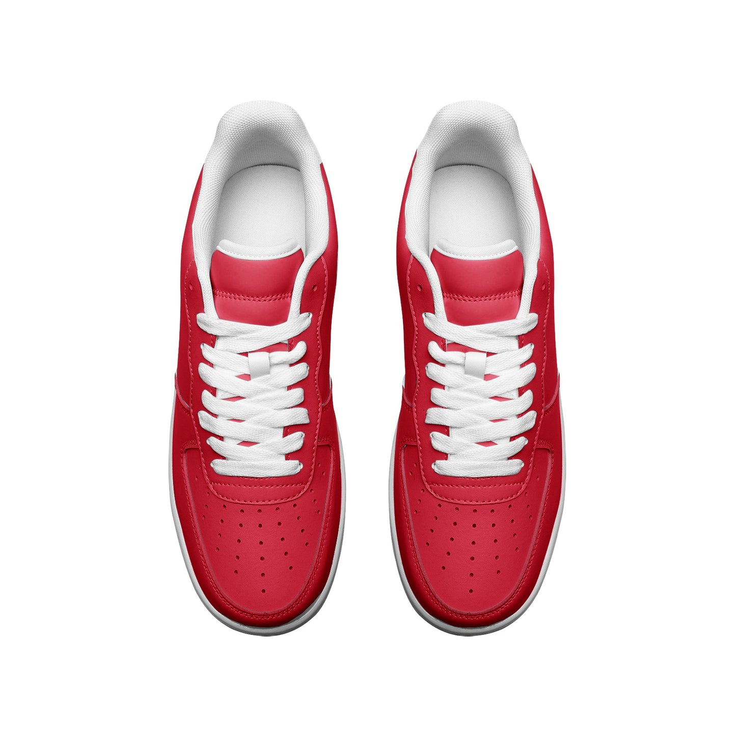 Red Unisex Low Top Leather Sneakers