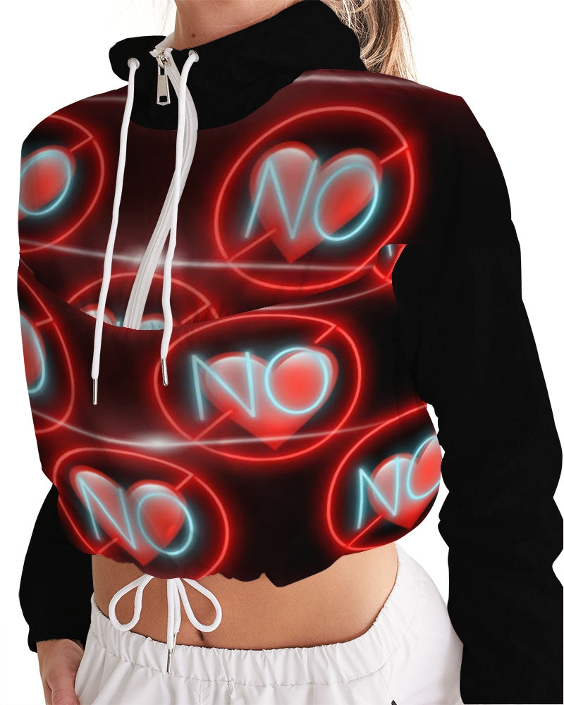 No love 3 Women's Cropped Windbreaker
