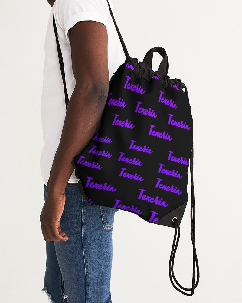Texeria Monogram purple Canvas Drawstring Bag