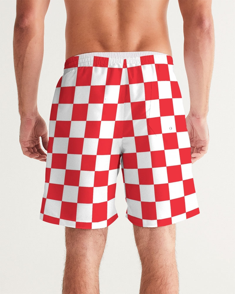 checkered Men's Swim Trunk