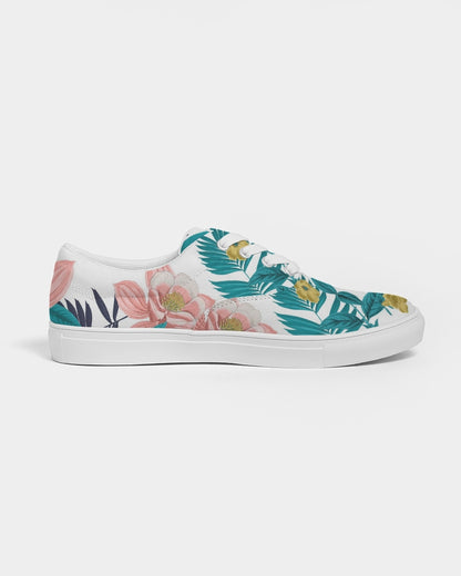 Warm Floral Women's Lace Up Canvas Shoe
