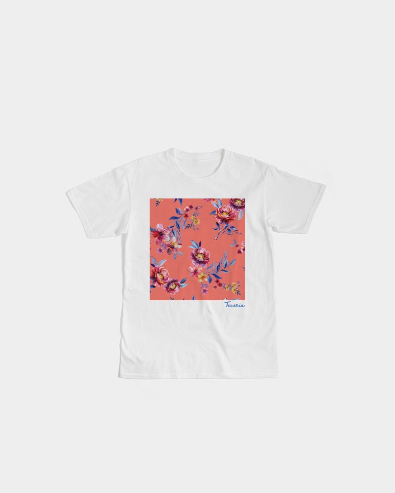 Peach Floral Men's Graphic Tee