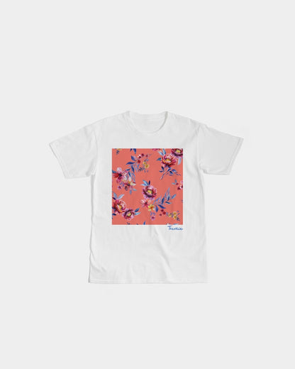 Peach Floral Men's Graphic Tee