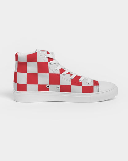 checkered Men's Hightop Canvas Shoe