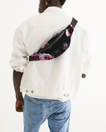 Dark Floral Crossbody Sling Bag