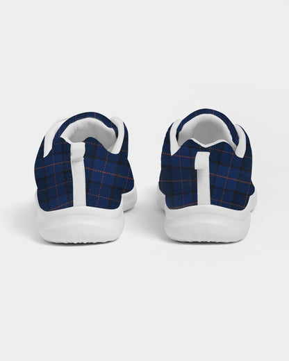 Blue Plaid Women's Athletic Shoe