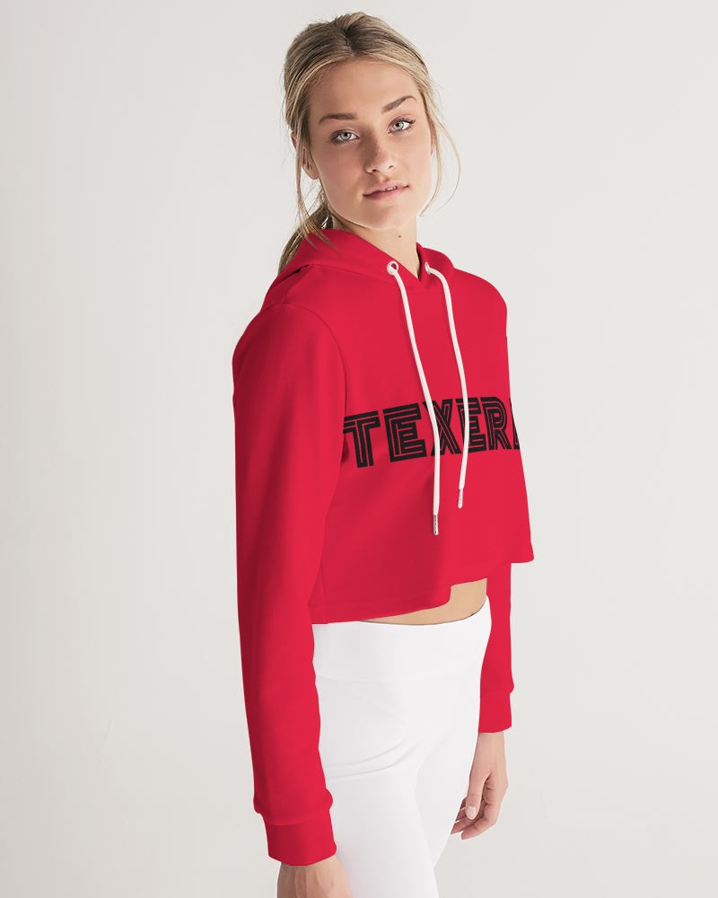 Candy Apple Red Women's Cropped Hoodie