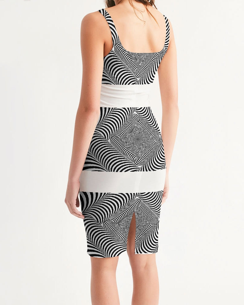 Optical illusion Women's Midi Bodycon Dress