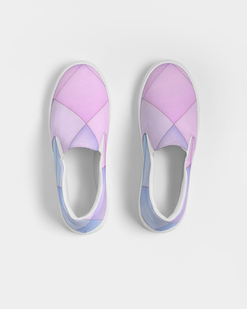 Pastel diamonds Women's Slip-On Canvas Shoe