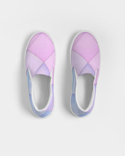 Pastel diamonds Women's Slip-On Canvas Shoe