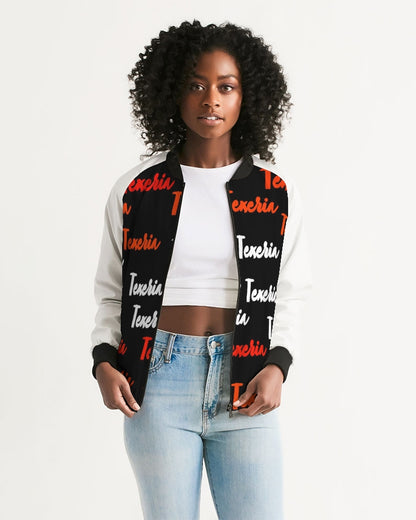 Texeria Monogram Red Women's Bomber Jacket