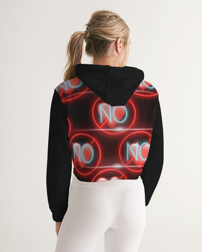 No love 3 Women's Cropped Hoodie