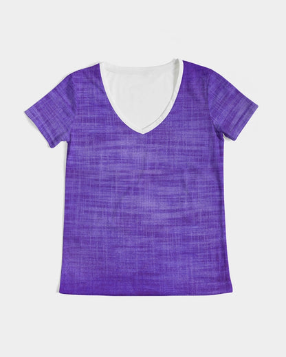 violet Women's V-Neck Tee