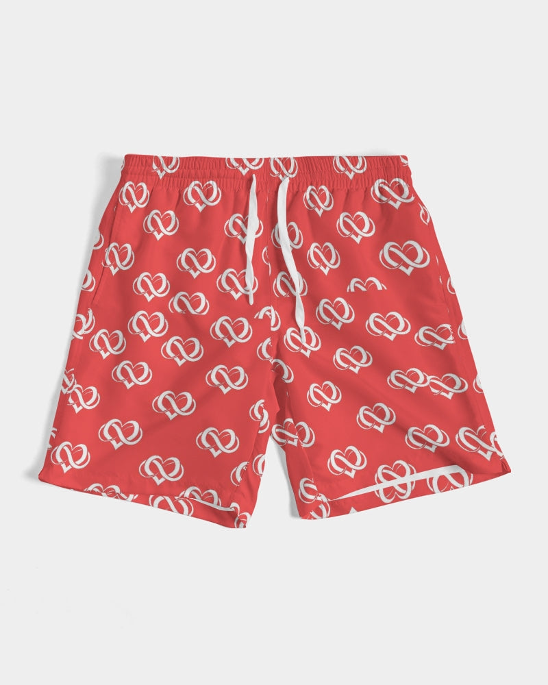 Poly Love Red Men's Swim Trunk