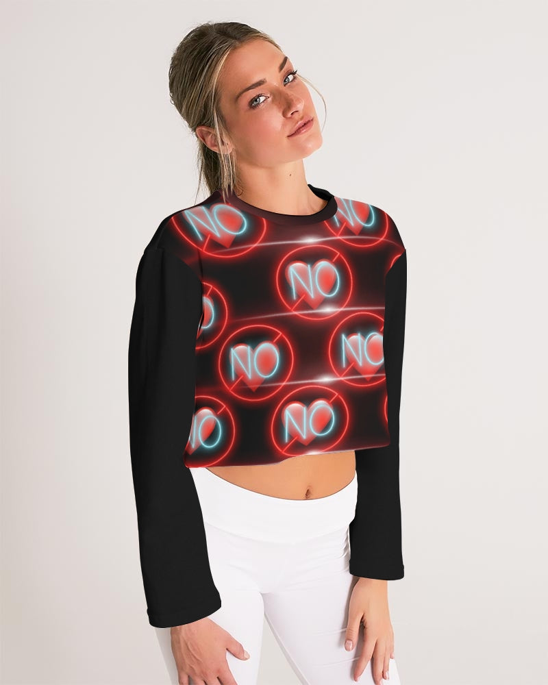 No love 3 Women's Cropped Sweatshirt